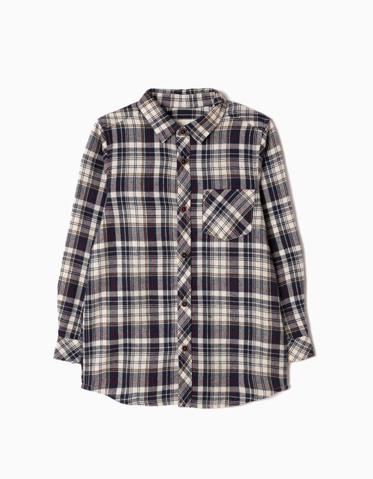 Camisa Flanela Xadrez Azul