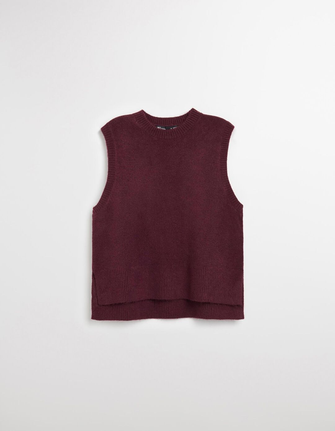 Colete de Malha, Mulher, Vermelho Escuro