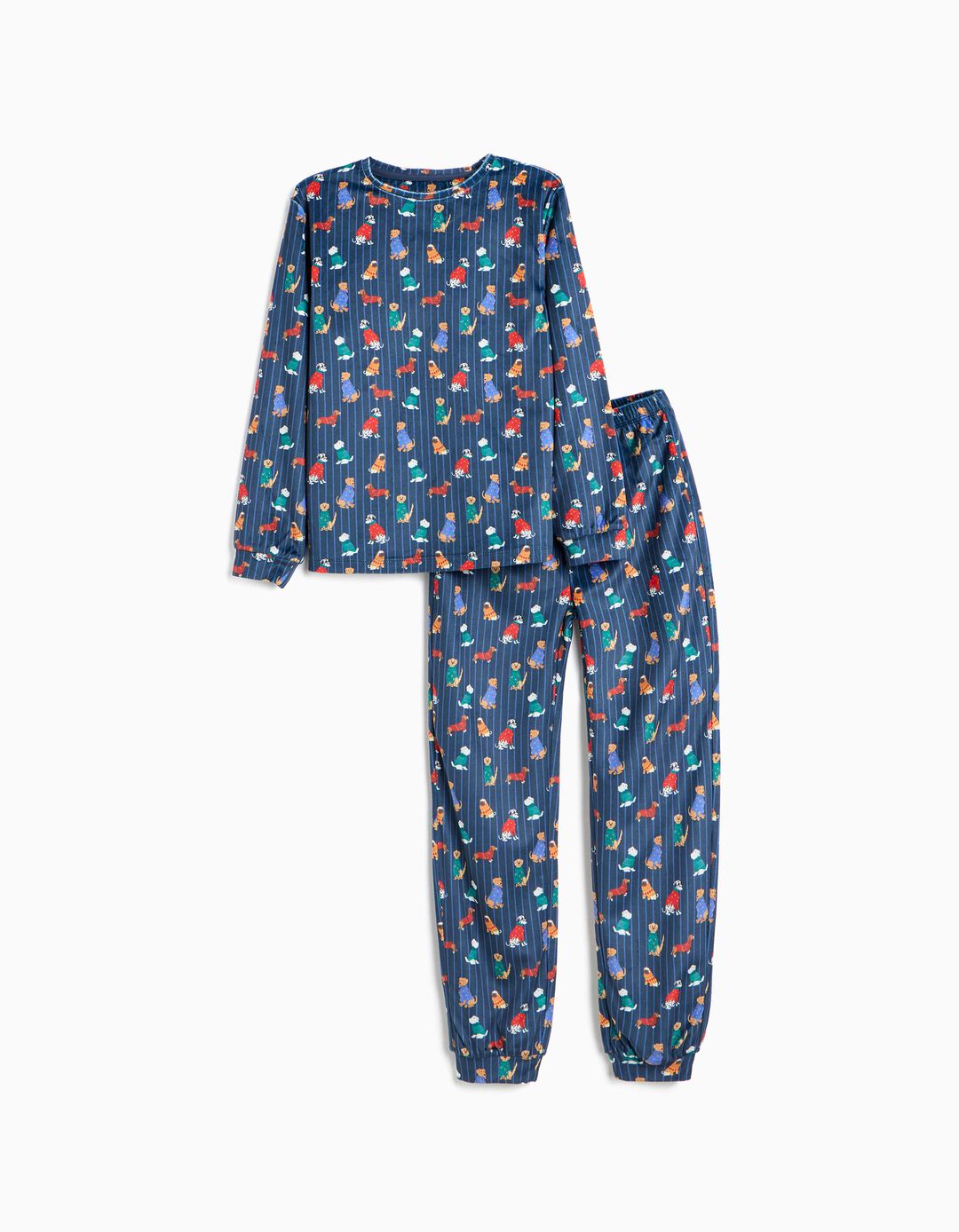 Pijama Aveludado, Crian&ccedil;a, Azul Escuro