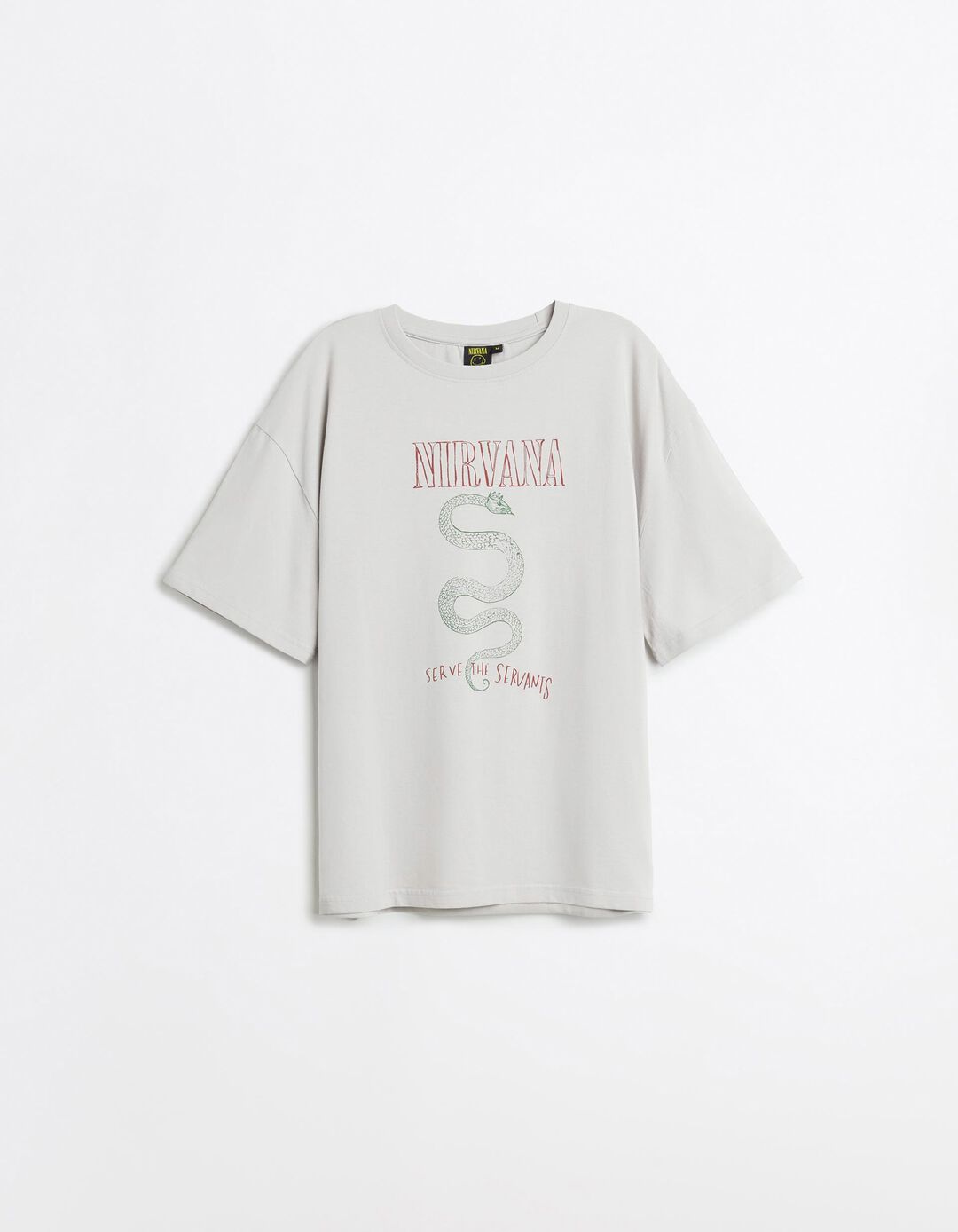 T-shirt Estampada, Mulher, Cinzento Claro