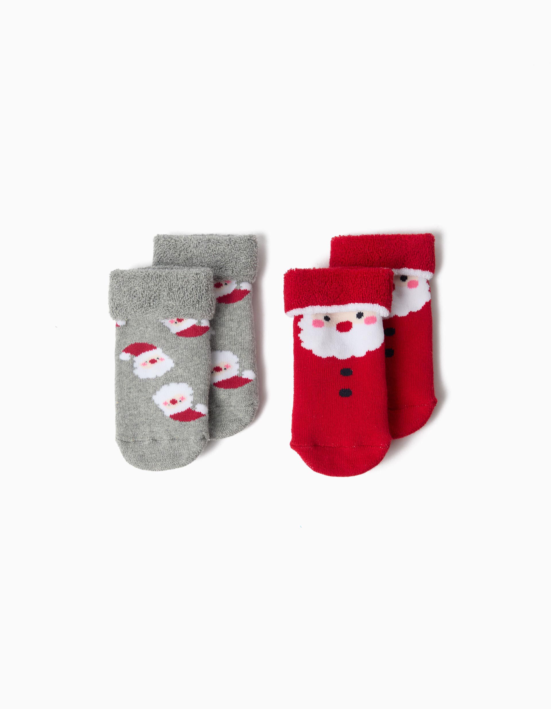 Comprar Online Pack 2 Pares De Meias Natal, Menino, Vermelho Escuro