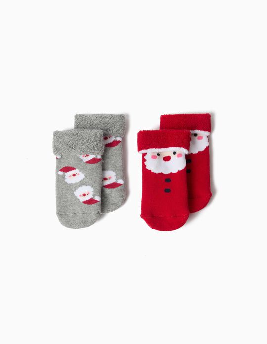 Comprar Online Pack 2 Pares De Meias Natal, Menino, Vermelho Escuro