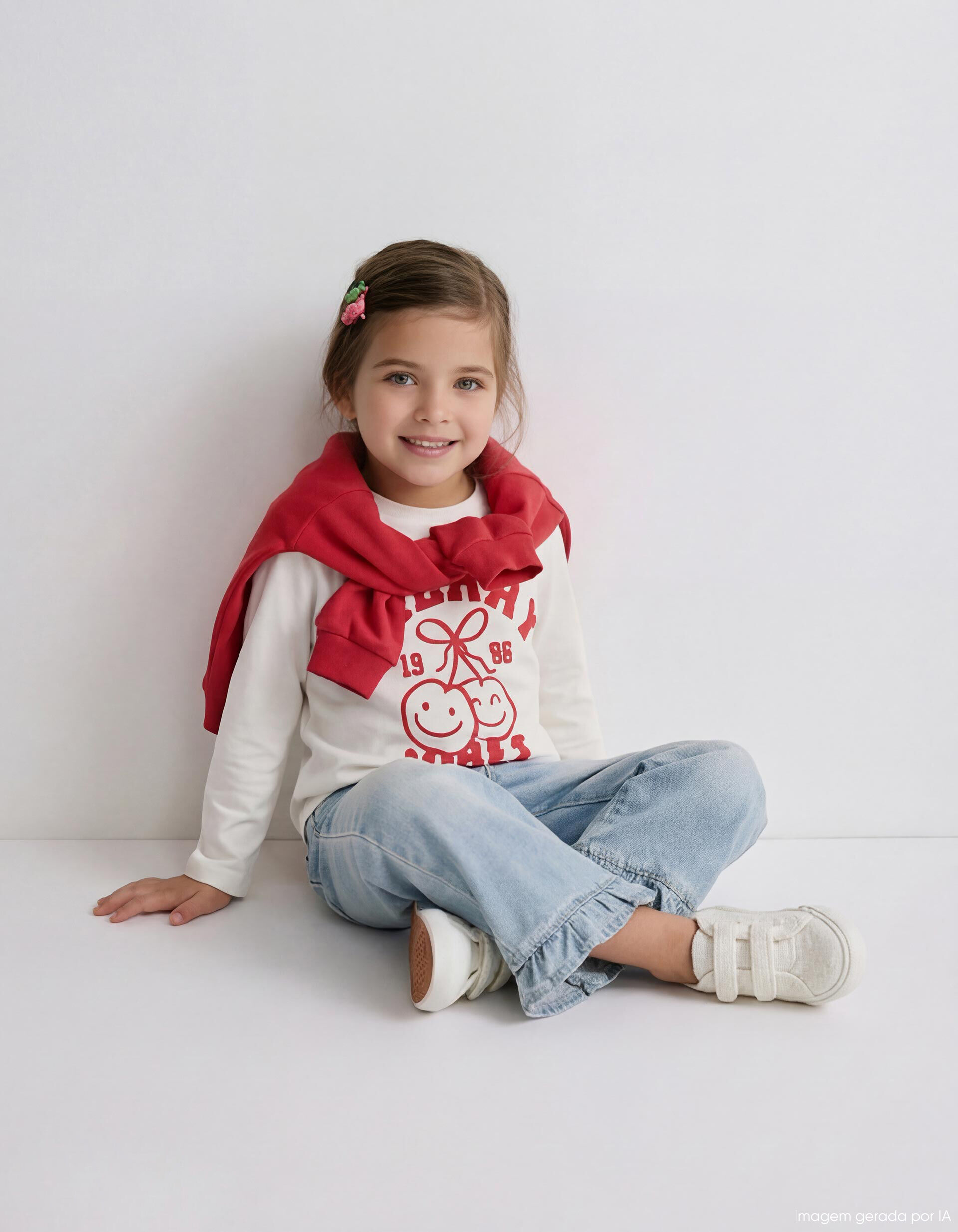 Comprar Online T-shirt Manga Comprida, Menina, Branco