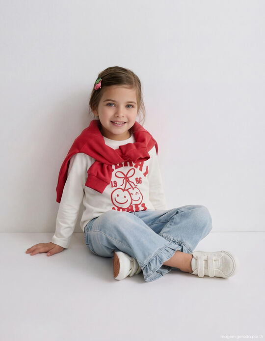 Comprar Online T-shirt Manga Comprida, Menina, Branco