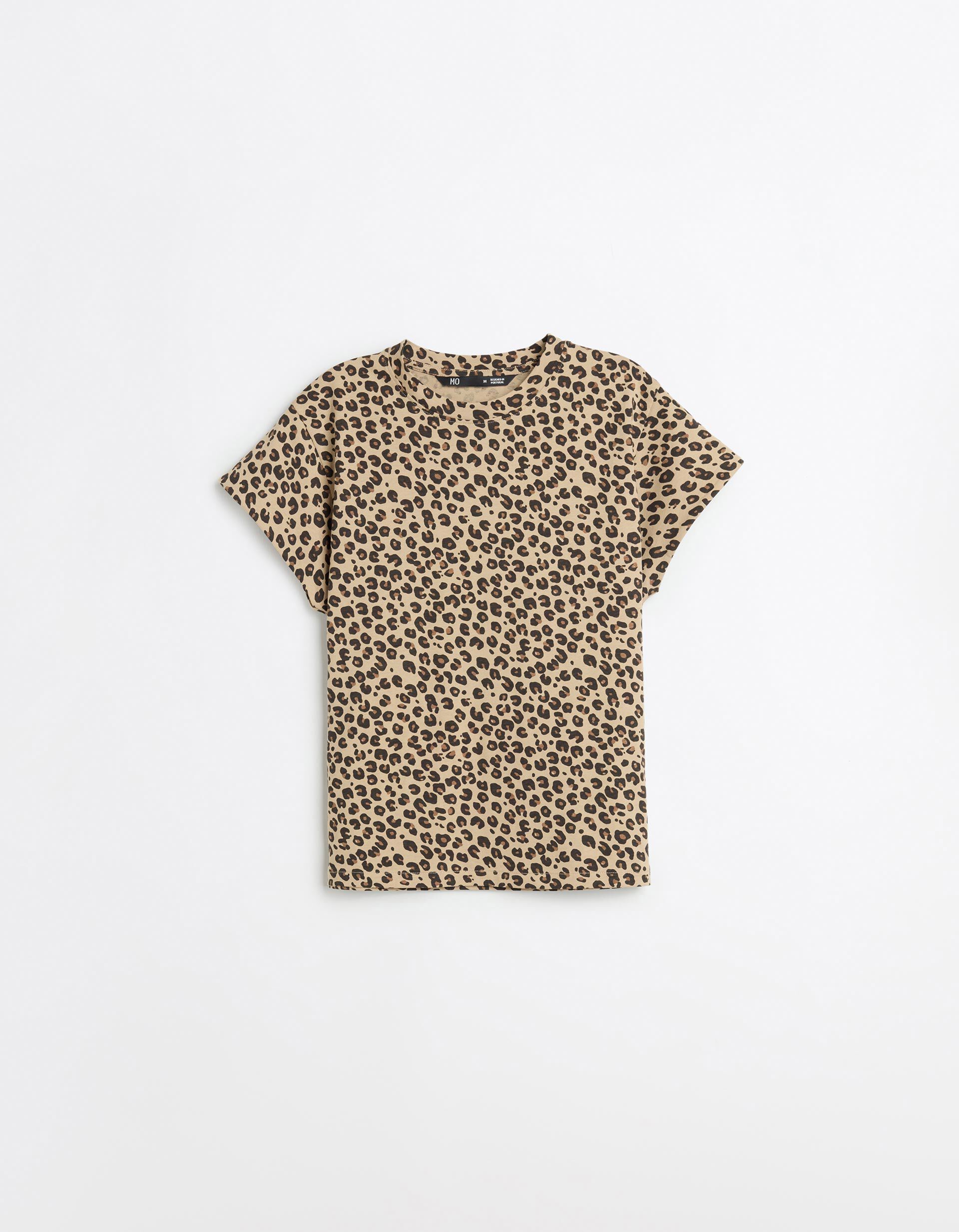 Comprar Online T-shirt Animal Print, Mulher, Bege
