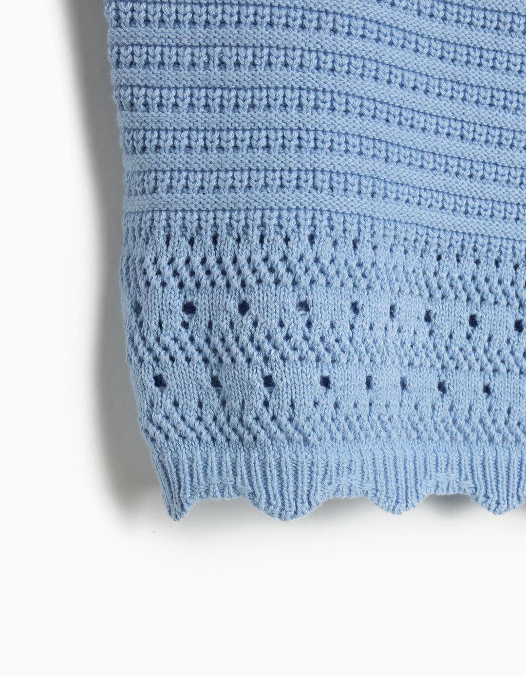 Top Crochet, Menina, Azul Claro