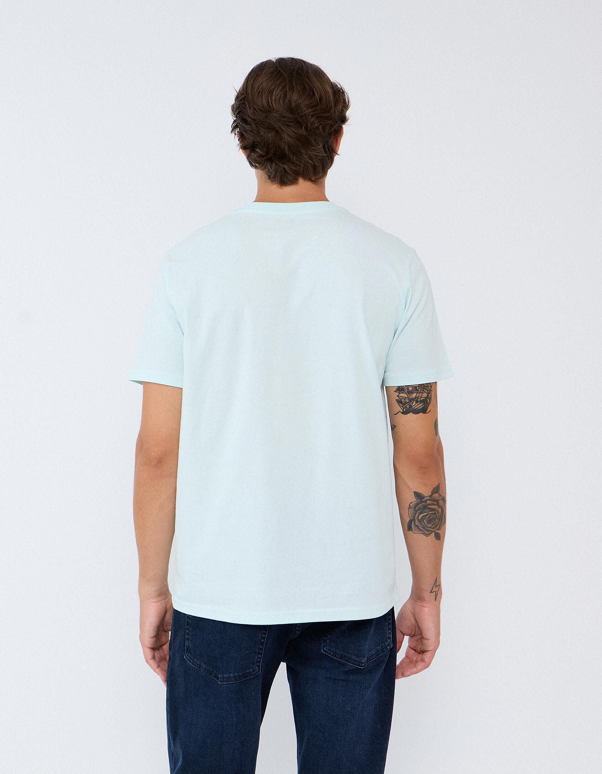 Comprar Online T-shirt Jersey Estampada, Homem, Azul Claro