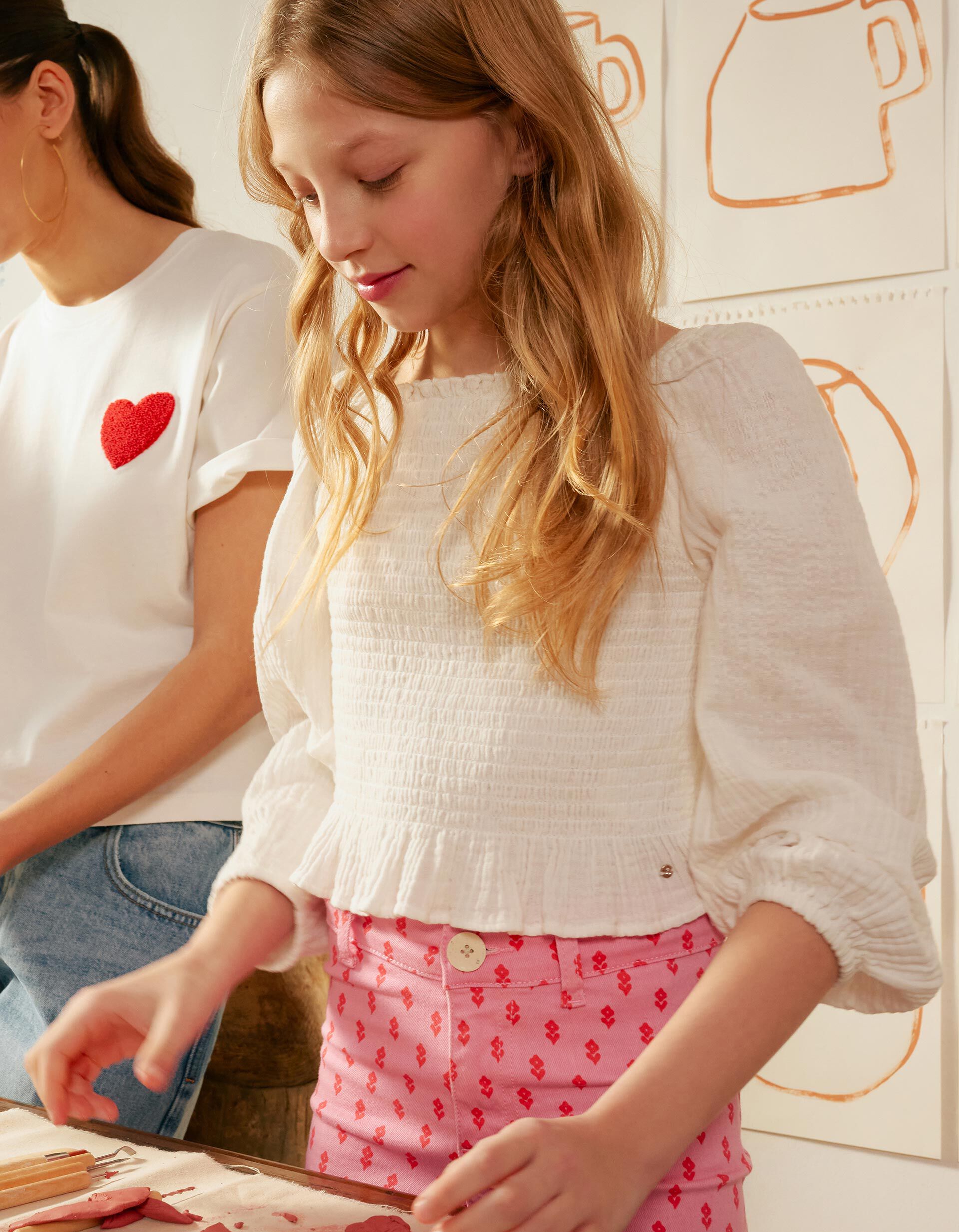 Comprar Online Blusa de Manga Comprida, Menina, Branco