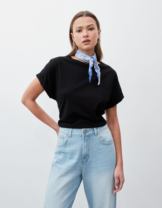 Comprar Online Slub T-shirt, Woman, Black