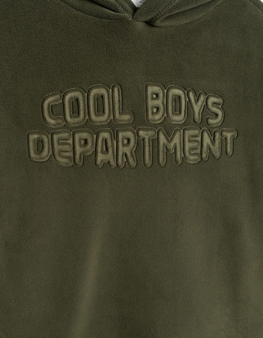 Sweatshirt De Malha Polar, Menino, Verde