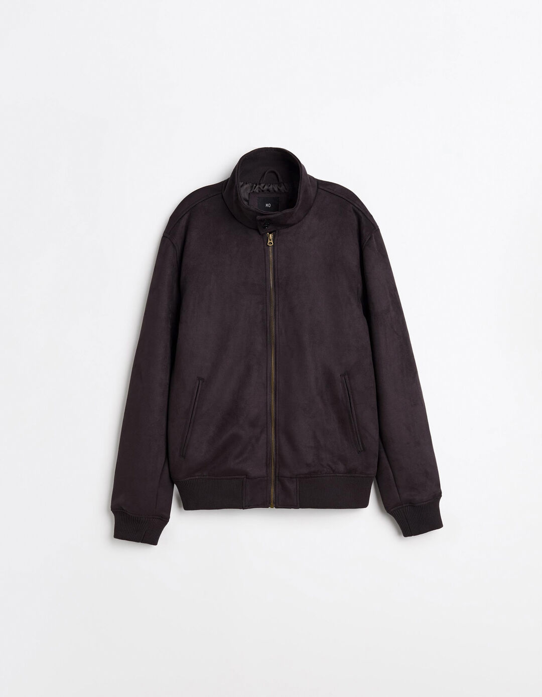 Casaco Bomber Efeito Camur&ccedil;a, Homem, Castanho Escuro