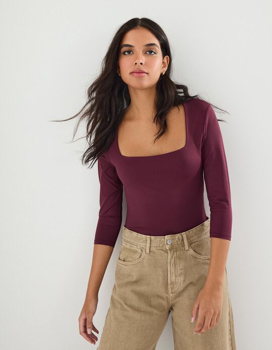 Comprar Online Body de Manga Comprida, Mulher, Roxo