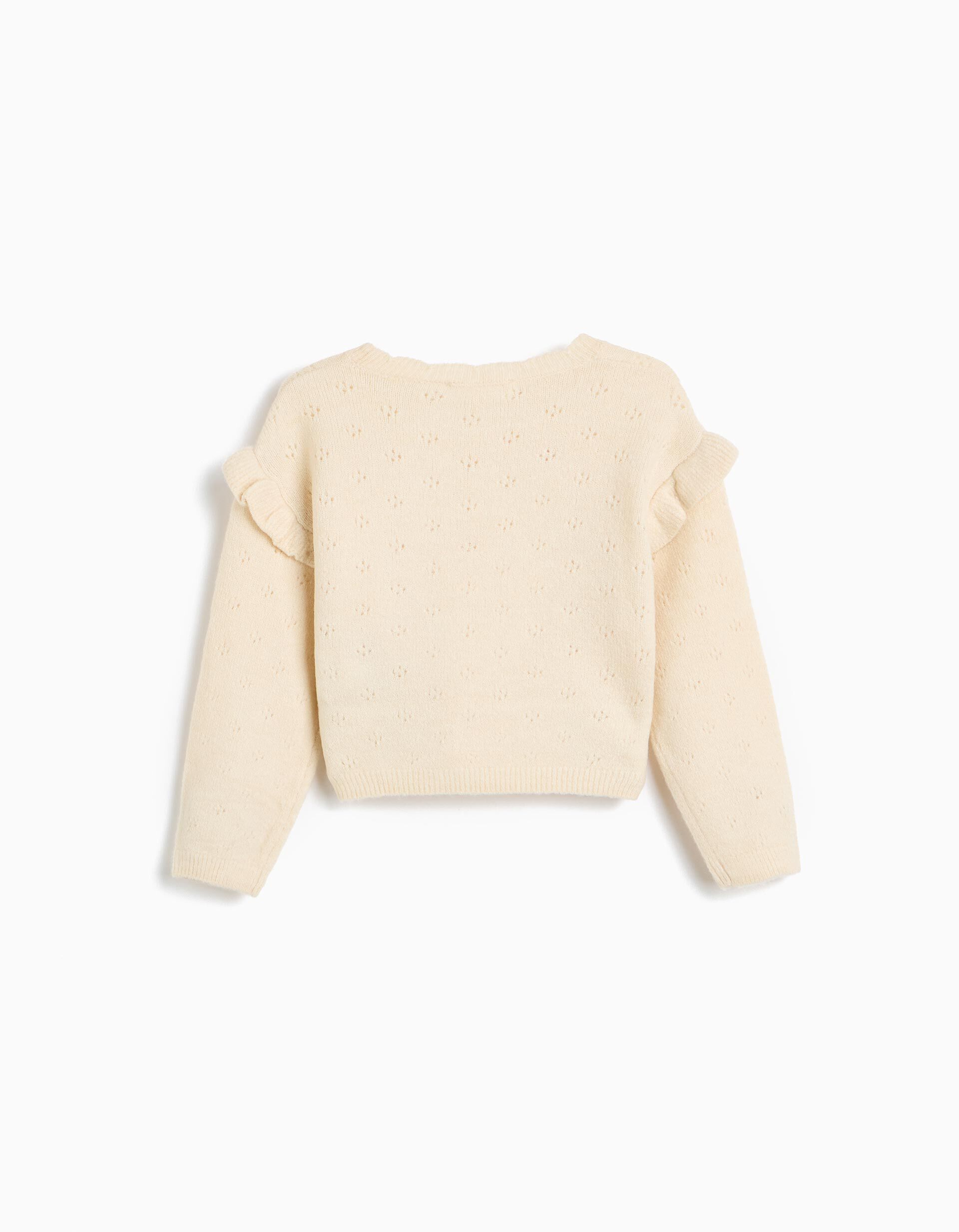 Comprar Online Camisola Bordada, Menina, Bege Claro
