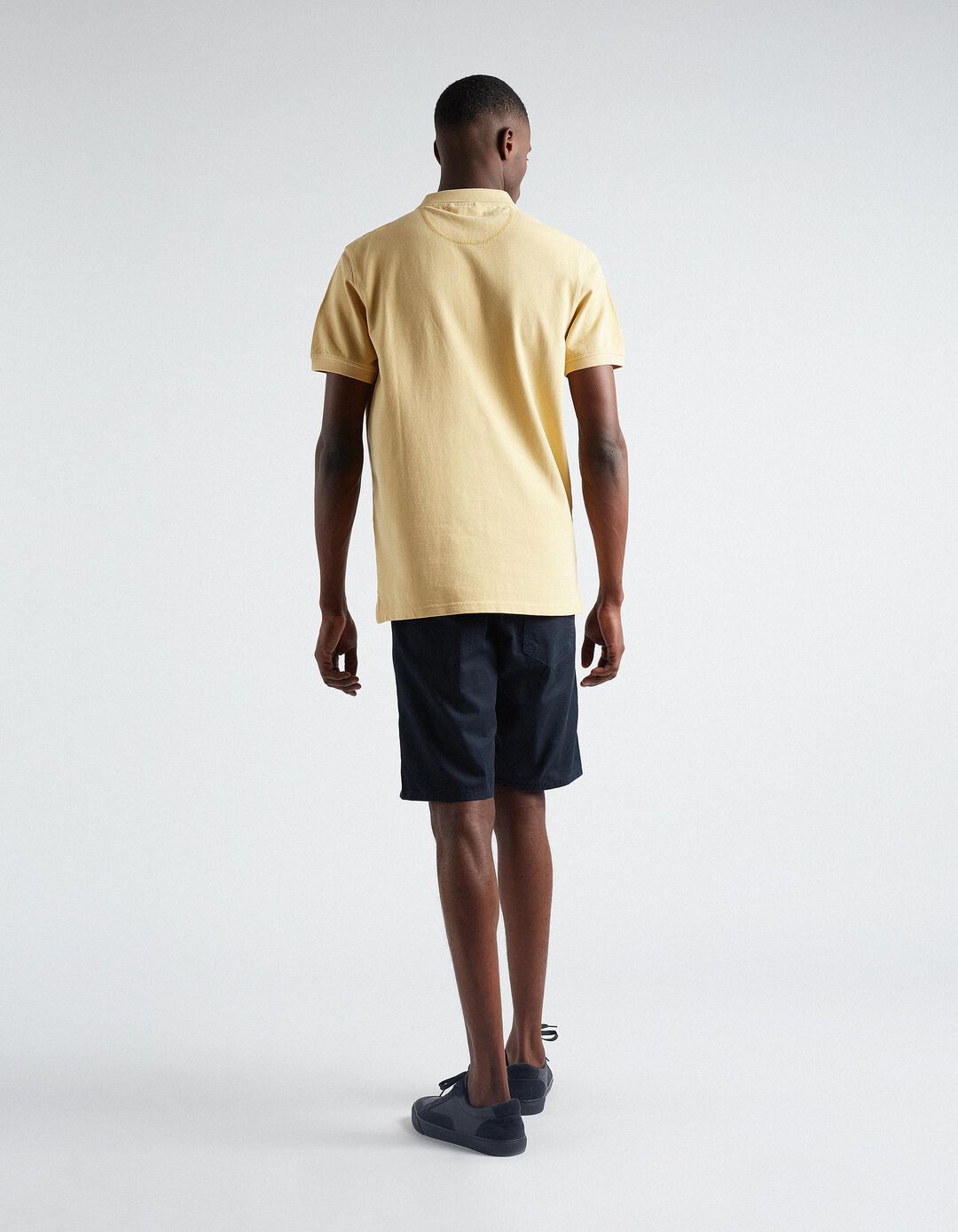 Straight Fit Twill Shorts, Men, Dark Blue
