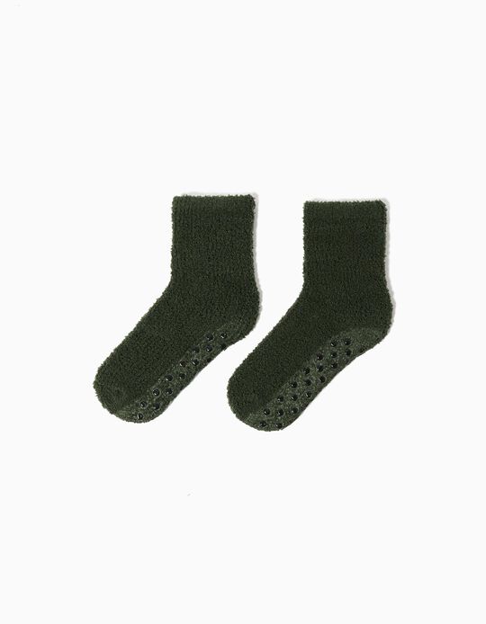 Comprar Online Meias Antiderrapantes, Menino, Verde Escuro