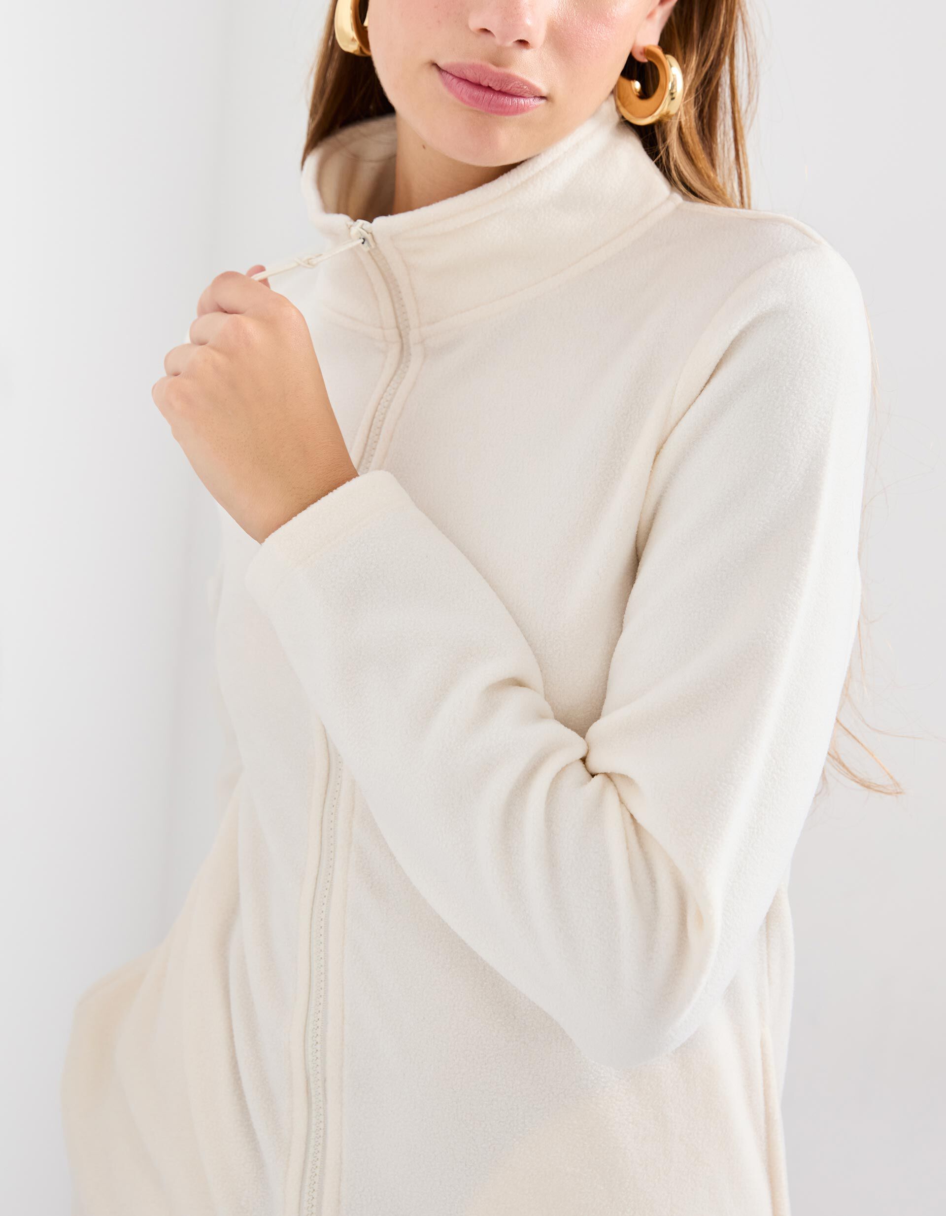 Comprar Online Casaco Polar, Mulher, Bege 