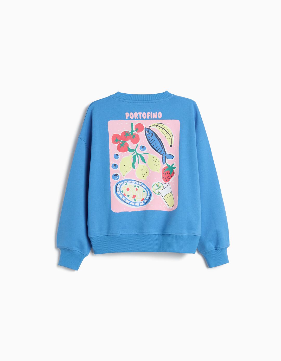 Sweatshirt de Felpa, Menina, Azul