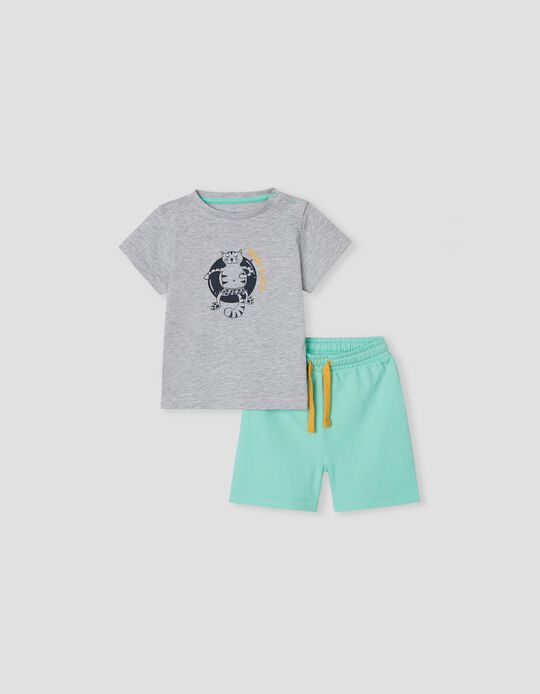 T-shirt + Shorts Set, Baby Boys, Grey