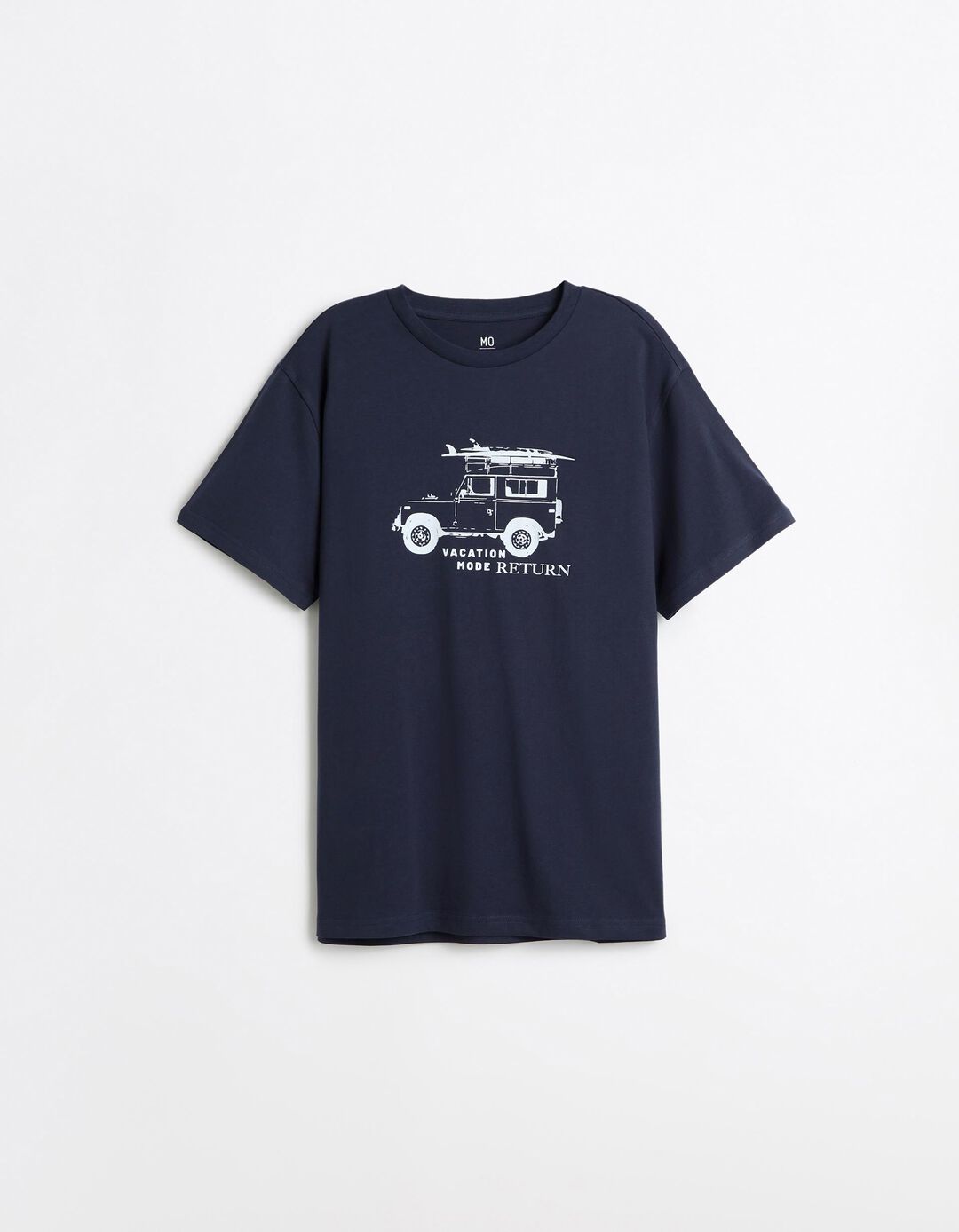 T-shirt Jersey Estampada, Homem, Azul Escuro