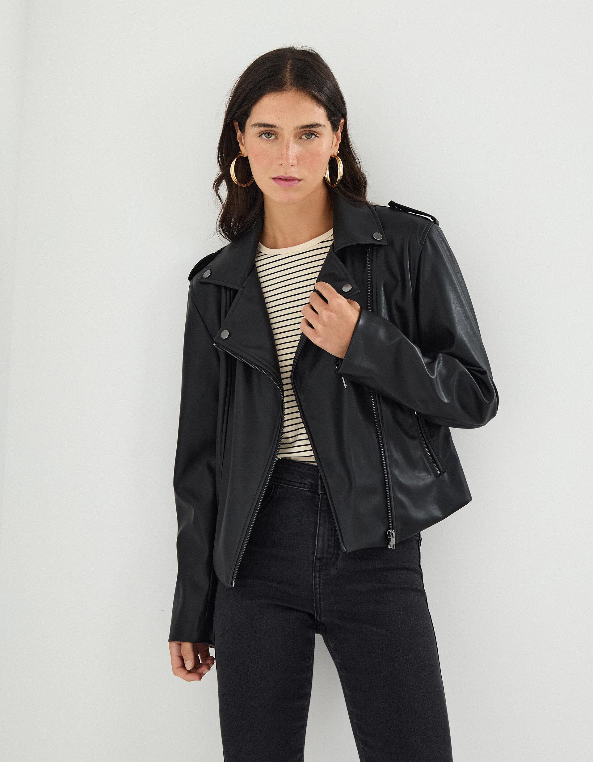 Comprar Online Casaco 'Biker', Mulher, Preto 