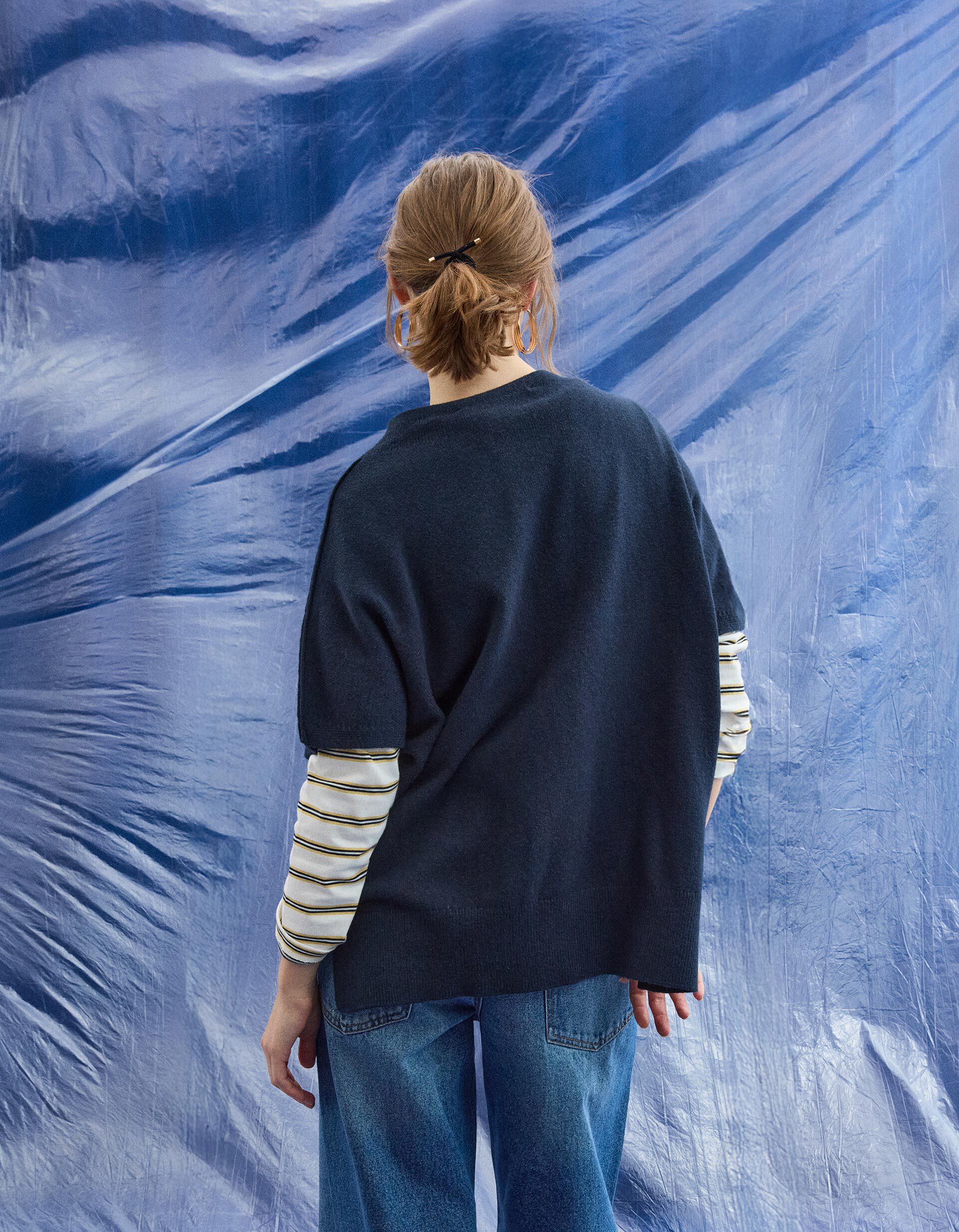 Comprar Online Camisola com L&atilde;, Mulher, Azul Escuro