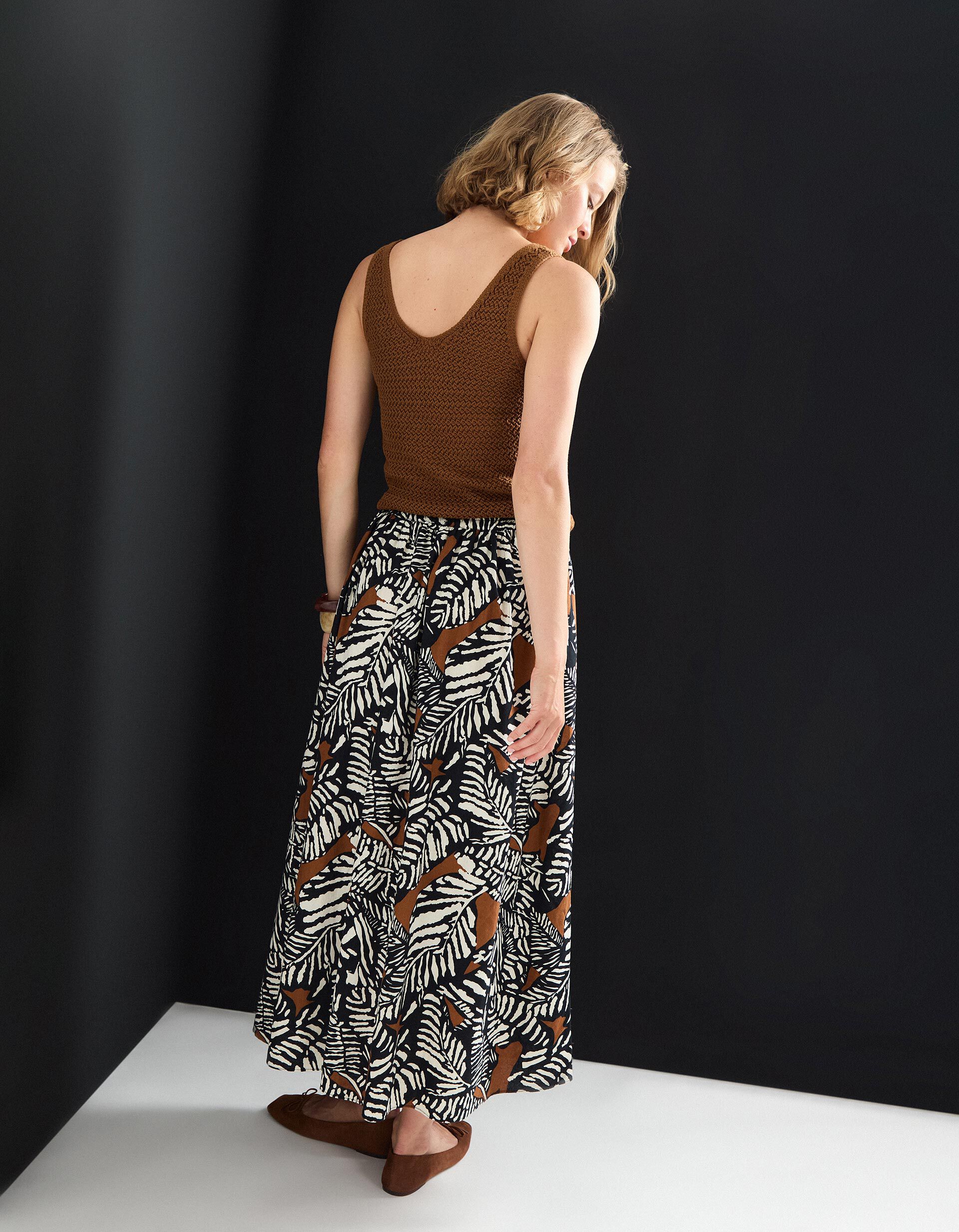 Comprar Online Top Decote em 'V', Mulher, Castanho Claro