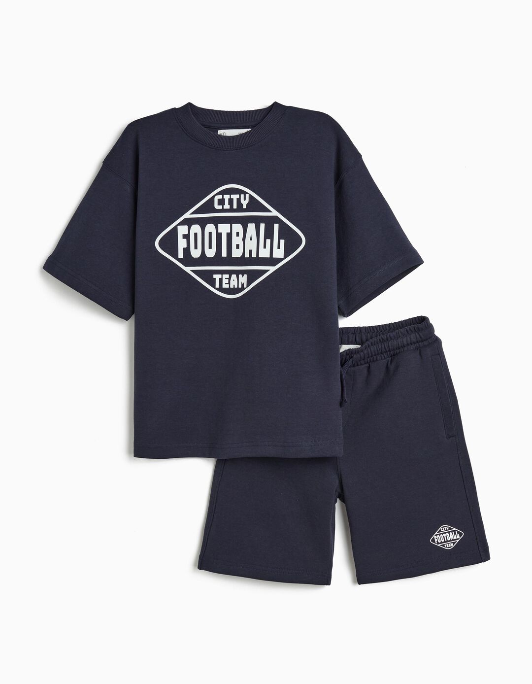 Conjunto T-shirt e Cal&ccedil;&otilde;es, Menino, Azul Escuro