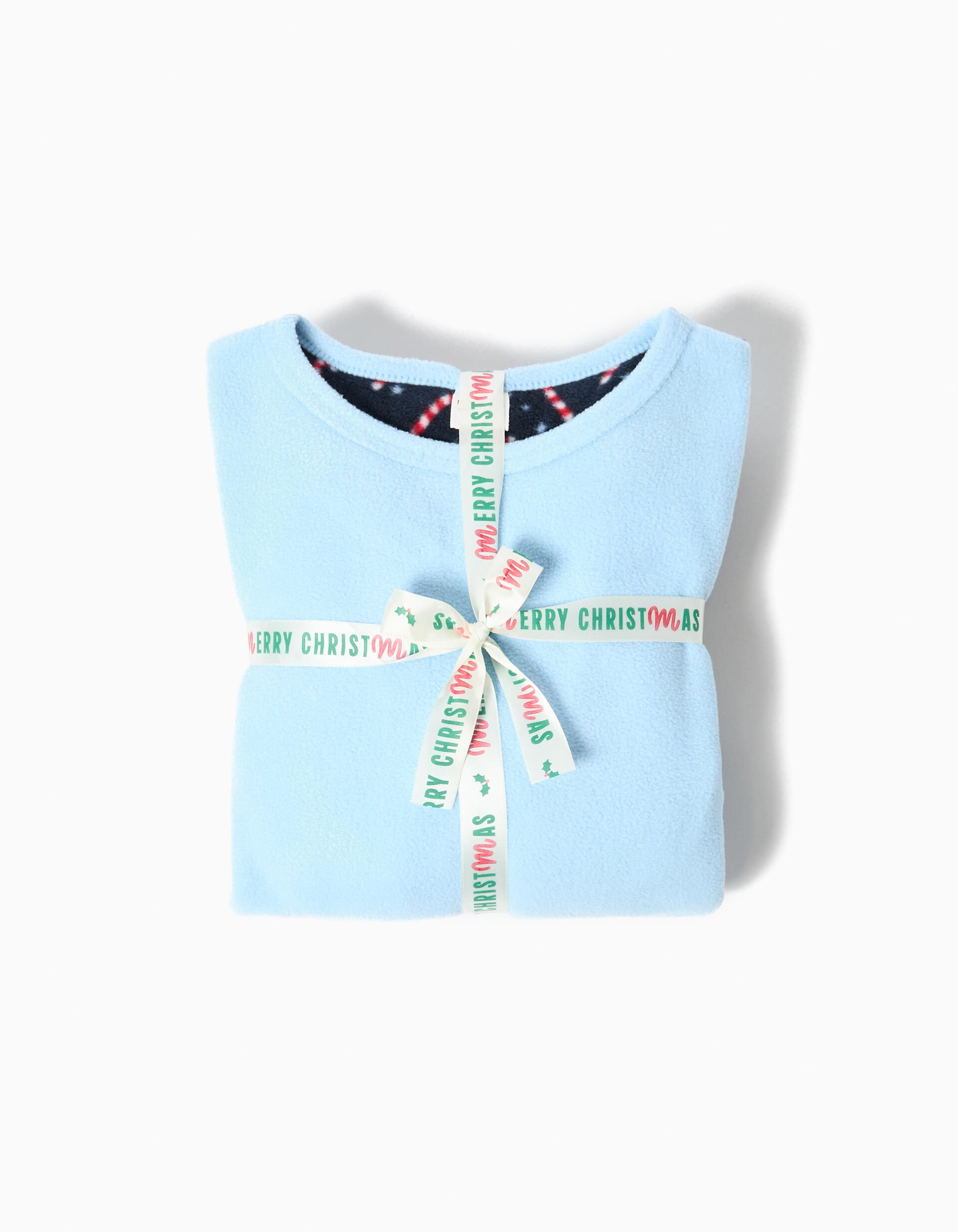 Comprar Online Pijama Polar de Natal, Crian&ccedil;a, Azul Claro