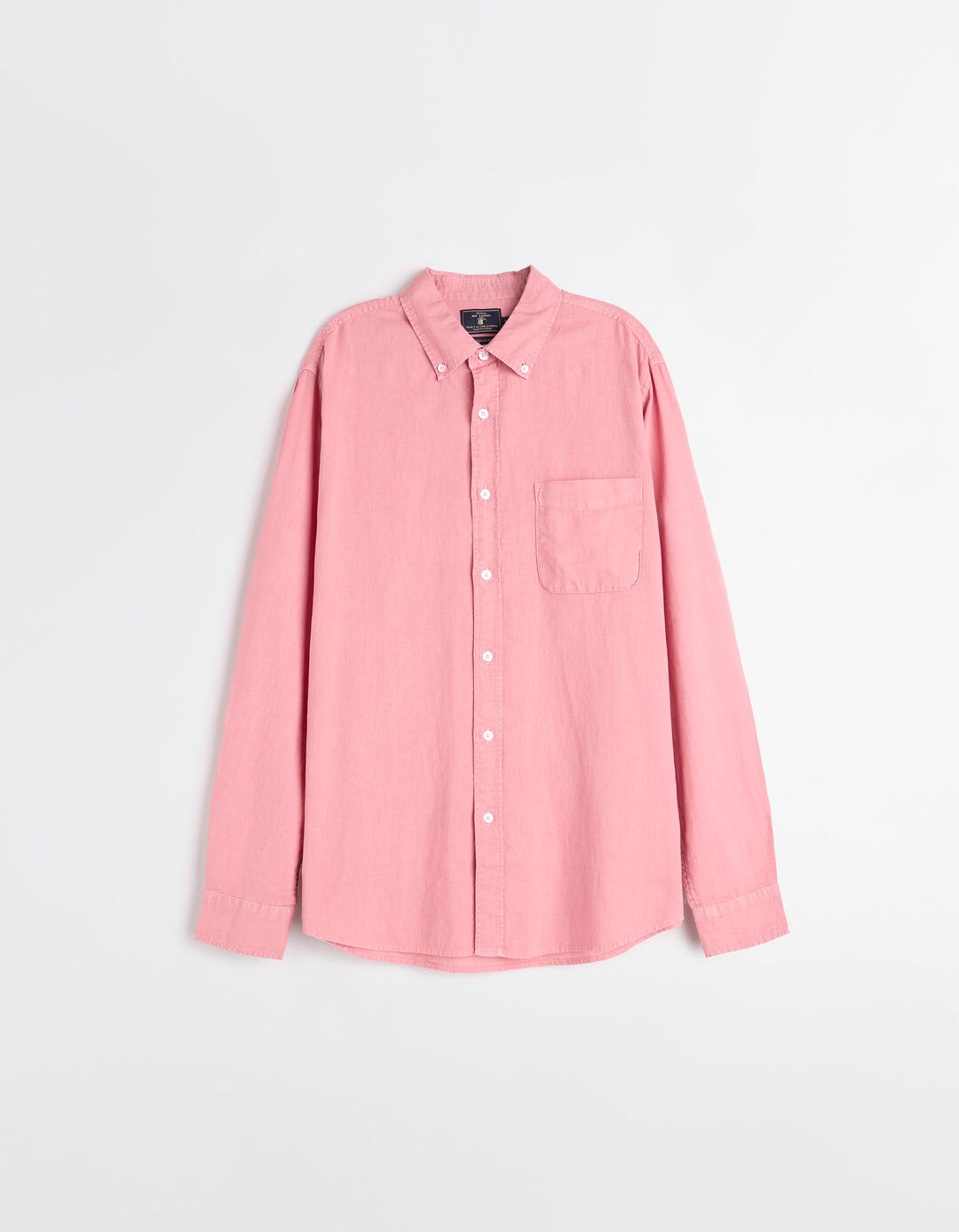 Camisa com Linho, Homem, Rosa Escuro