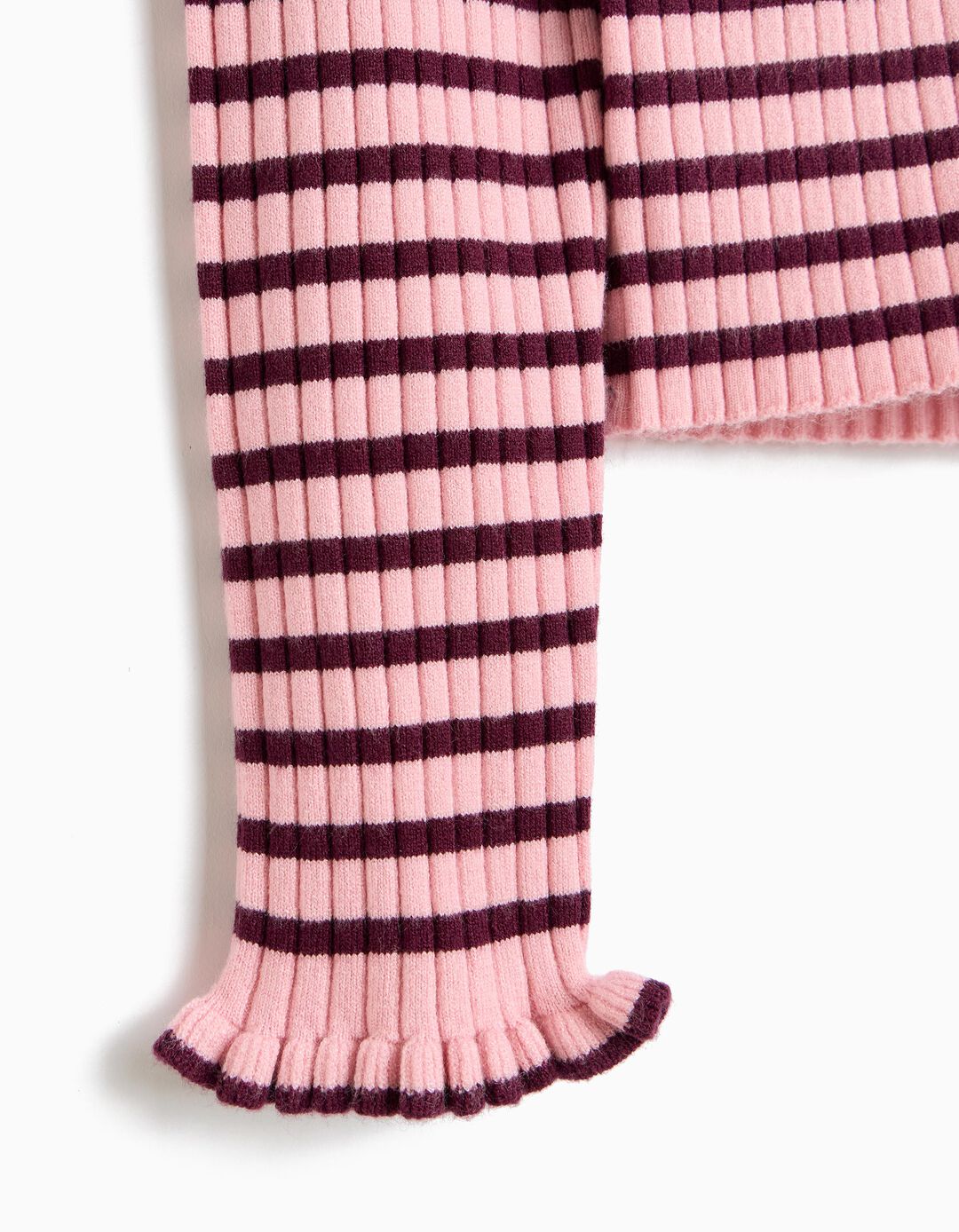 Camisola De Malha &Agrave;s Riscas, Menina, Rosa