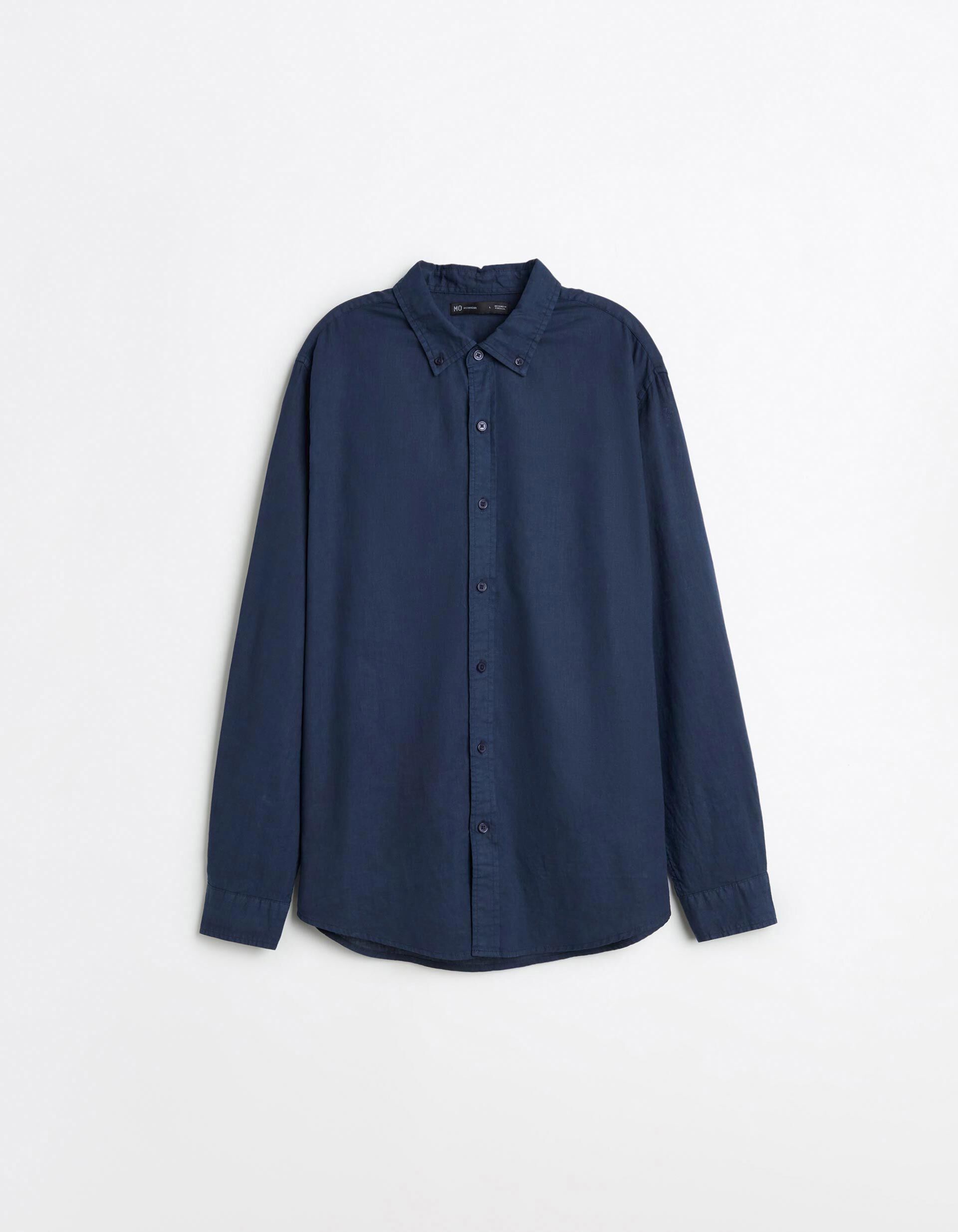 Comprar Online Camisa com Linho, Homem, Azul Escuro