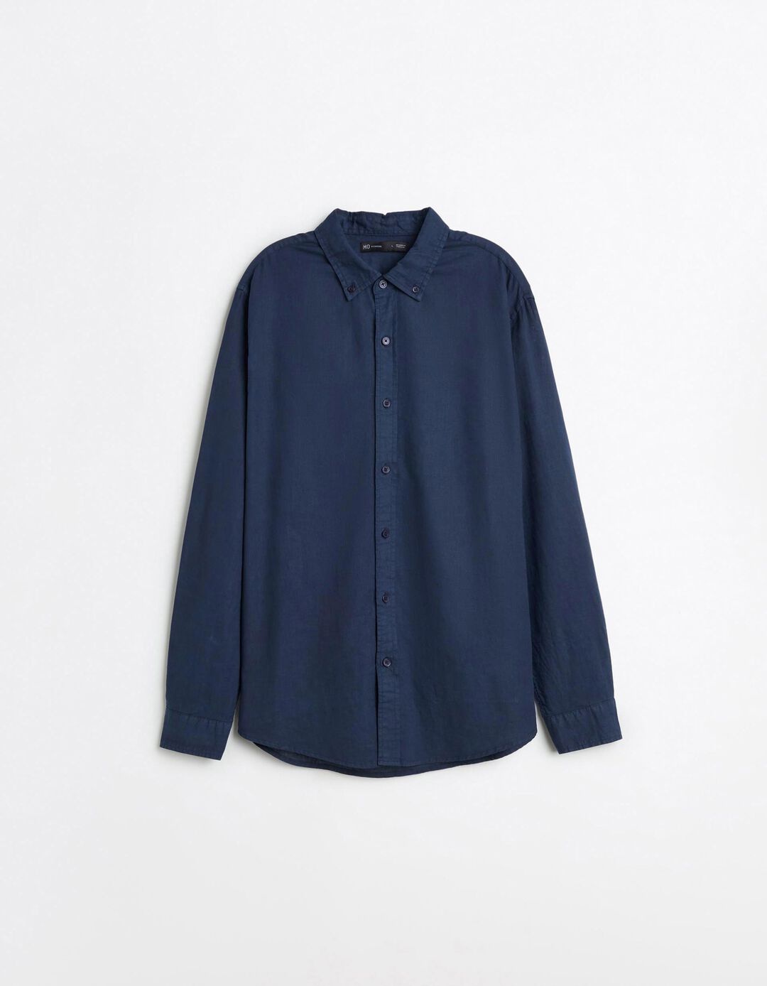 Camisa com Linho, Homem, Azul Escuro