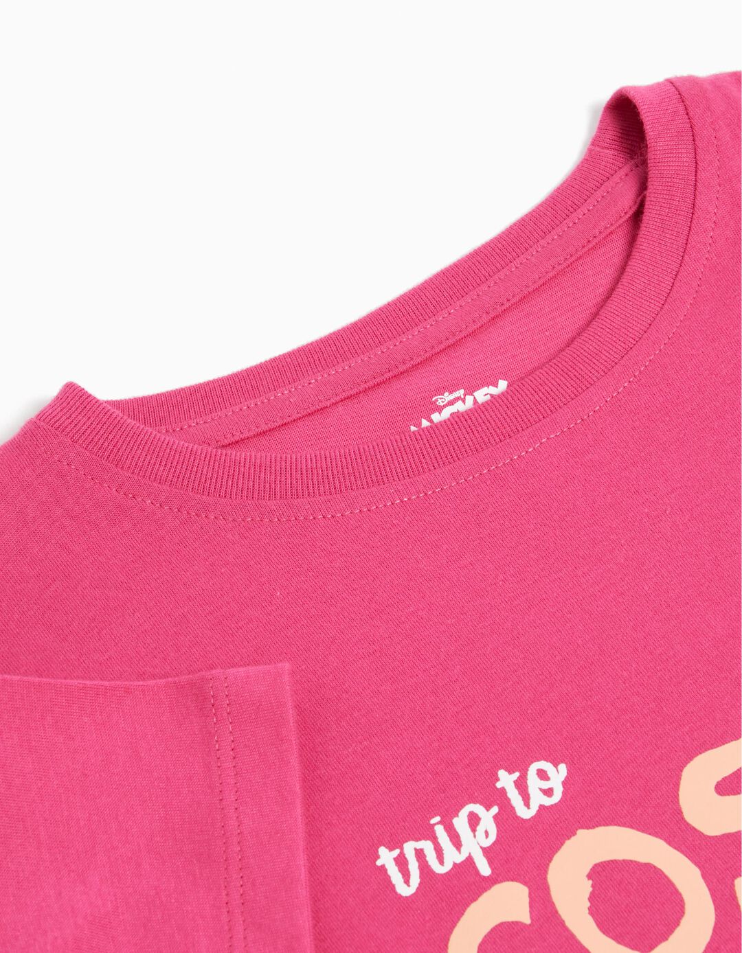 'Disney' T-shirt, Girl, Dark Pink