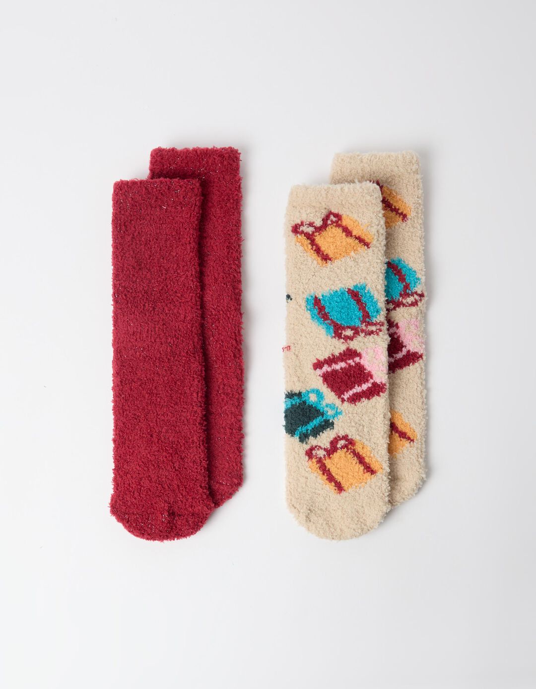 Pack 2 Pares De Meias Natal, Mulher, Cru