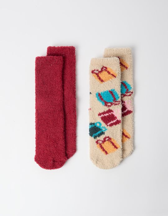 Comprar Online Pack 2 Pares De Meias Natal, Mulher, Cru