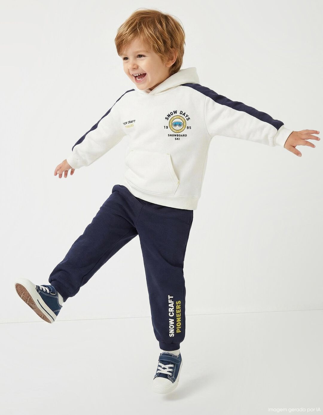 Conjunto de Jogging, Menino, Branco