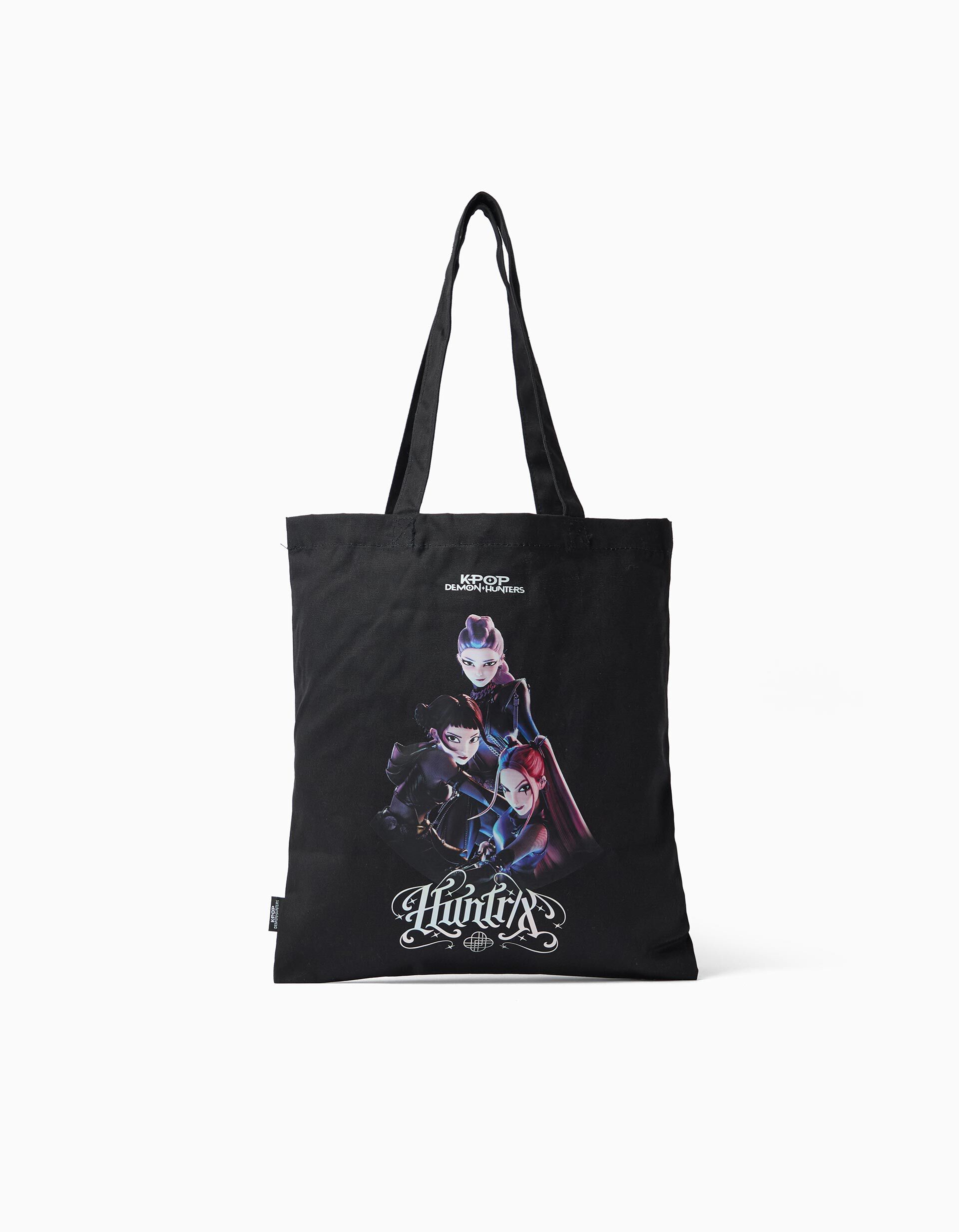 Comprar Online Tote Bag 'K-Pop Demon Hunters', Menina, Preto