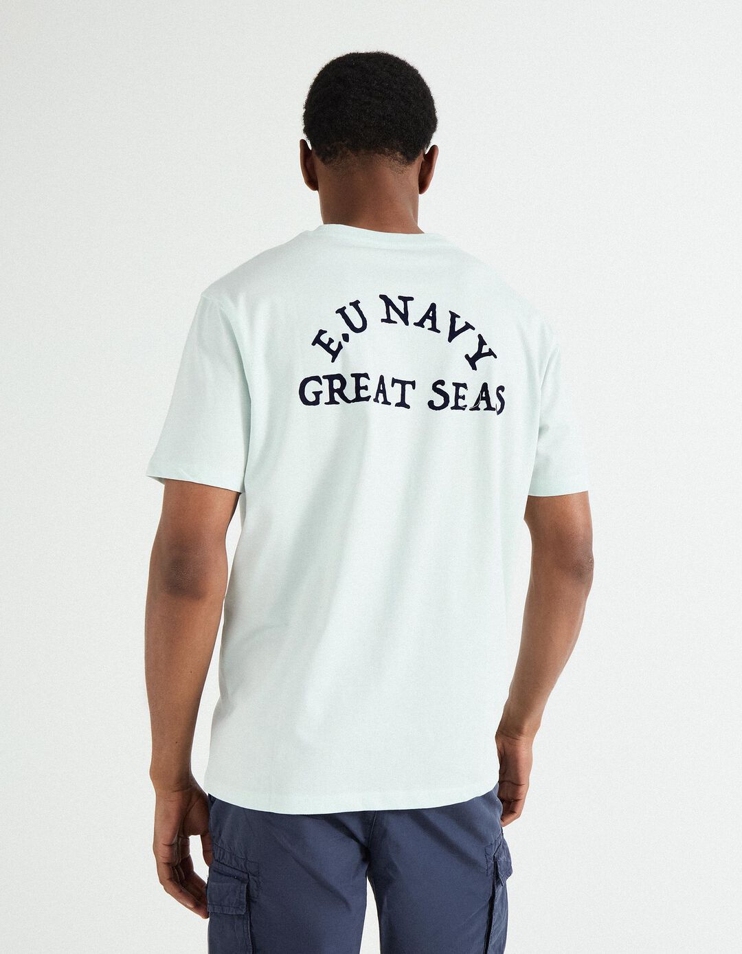 T-shirt Print, Homem, Azul Claro