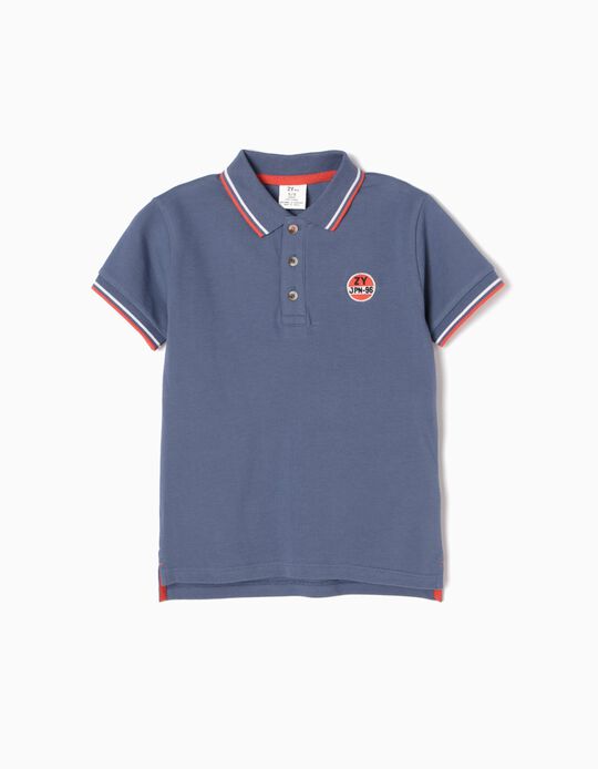 Polo de Manga Curta ZY JPN-96 Azul