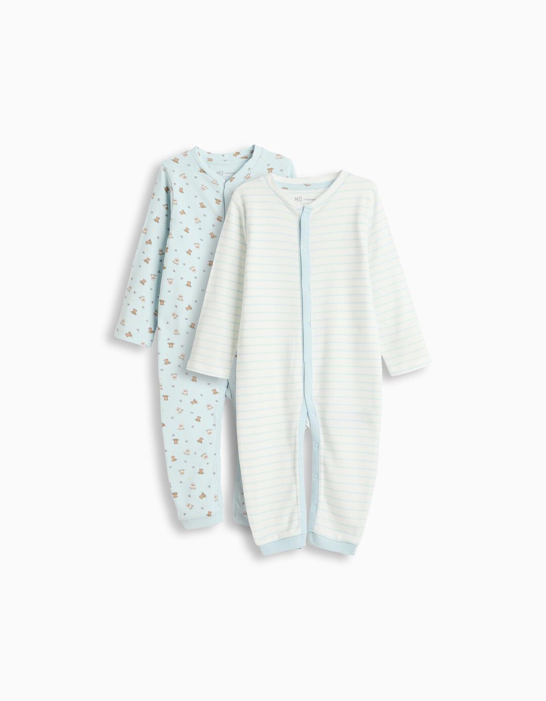 Pack 2 Babygrows, Menino, Azul Claro