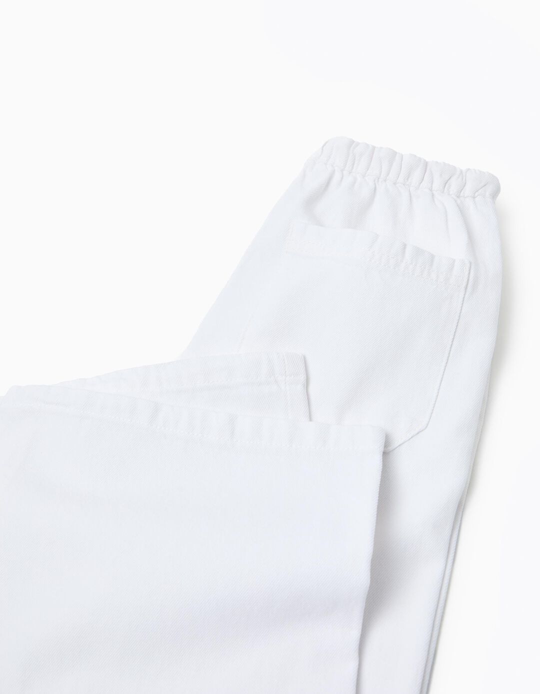 Cal&ccedil;as de Ganga 'Wide Leg', Menina, Branco