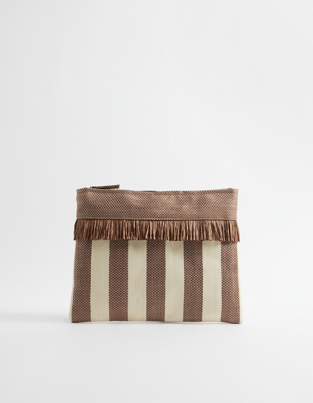 Stripes Multifunction Pouch Bag, Women, Brown