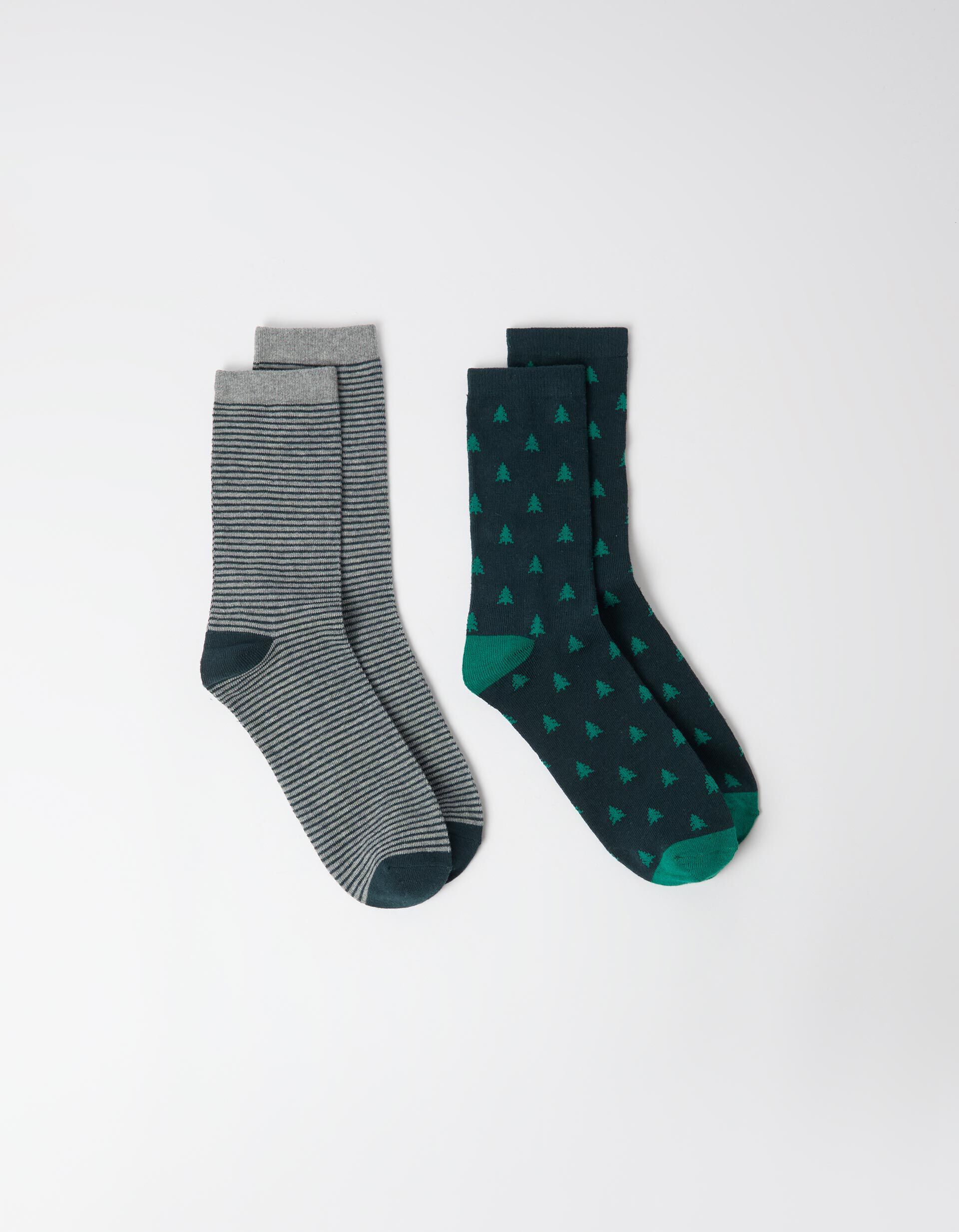 Comprar Online Pack 2 Pares De Meias De Natal, Homem, Verde Escuro