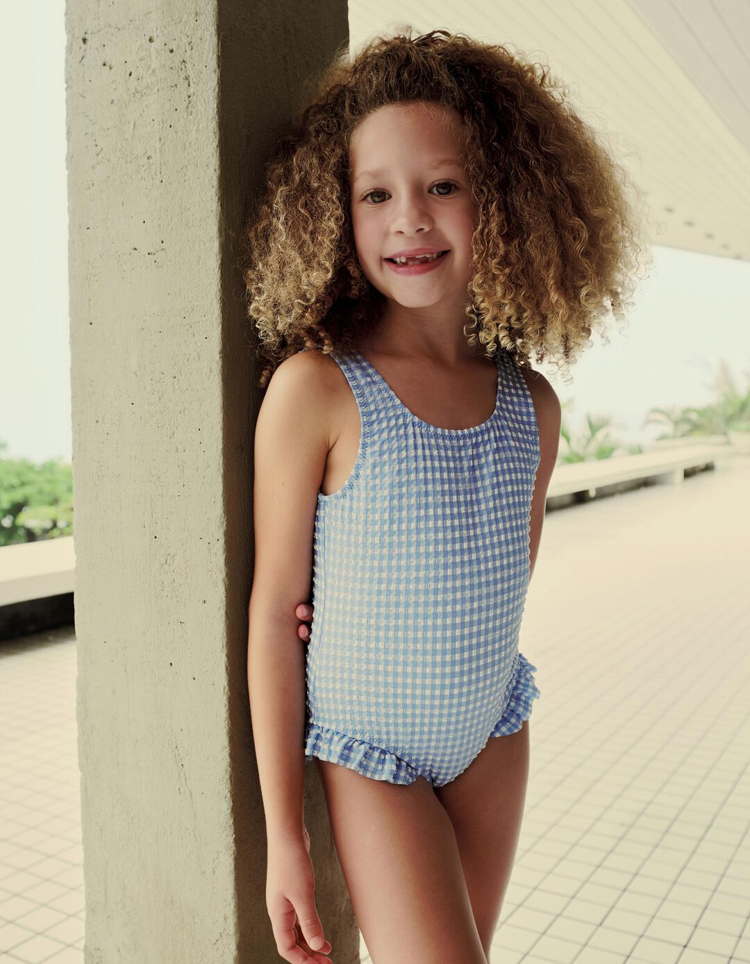 Fato de Banho, Menina, Azul Claro