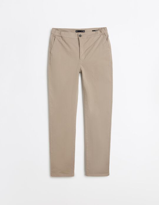 Comprar Online Cal&ccedil;as 'Tapered Fit', Homem, Bege