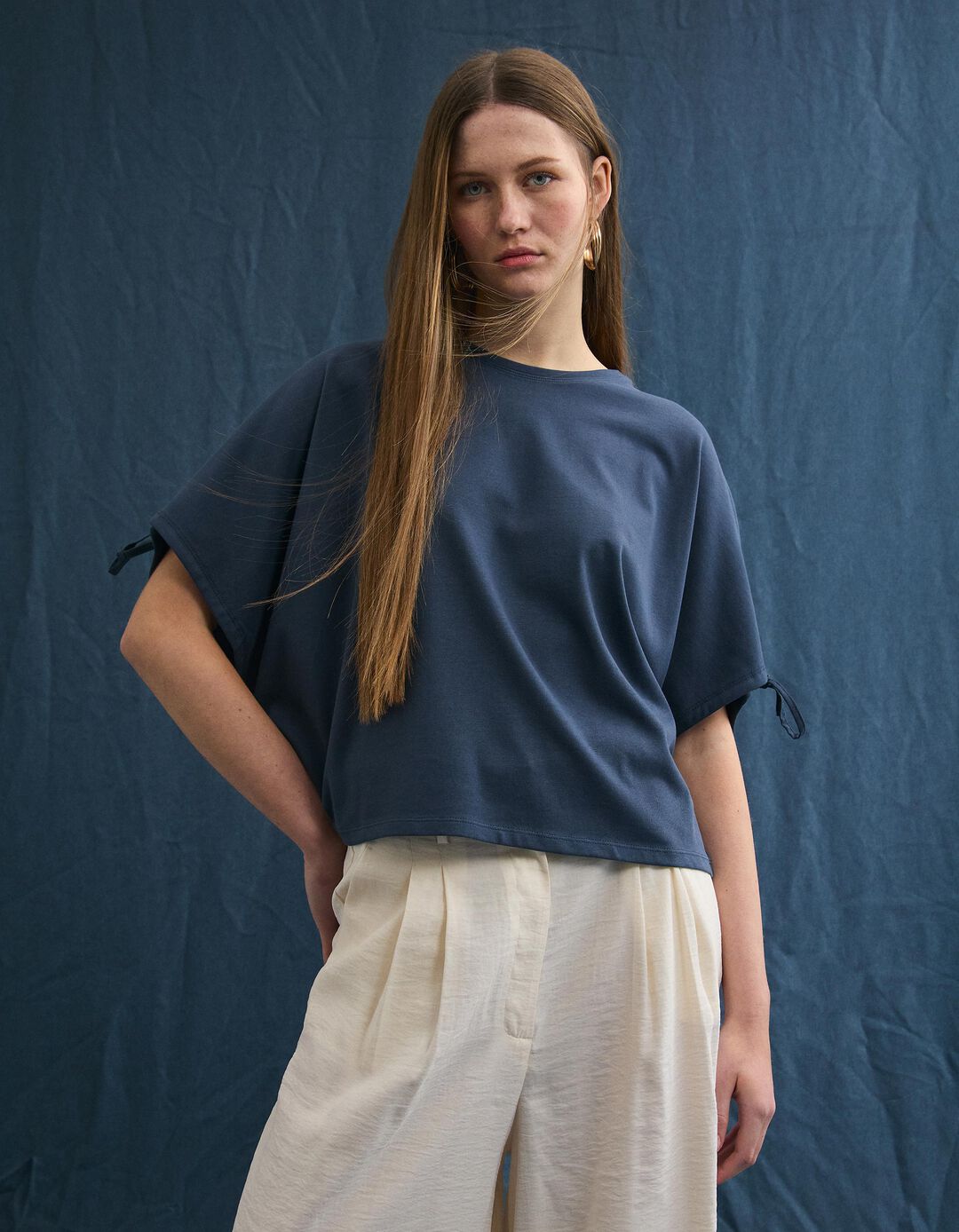 T-shirt, Mulher, Azul Escuro