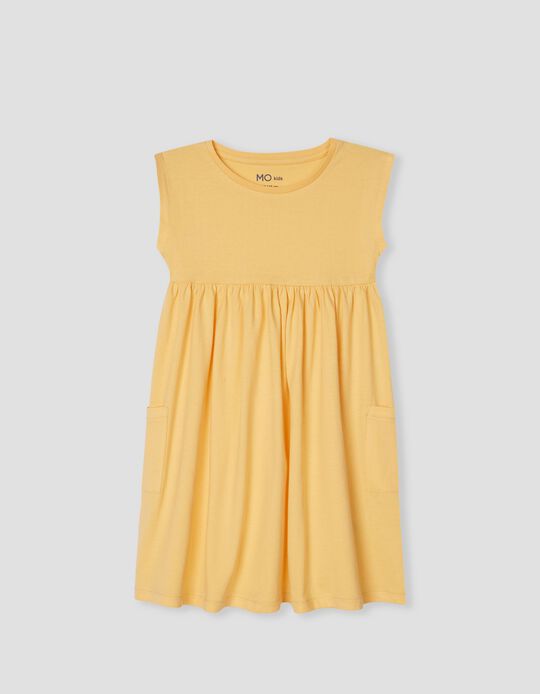 Dress, Girls, Yellow