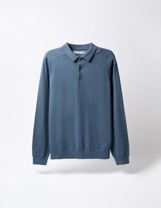 Comprar Online Polo com Caxemira, Homem, Azul