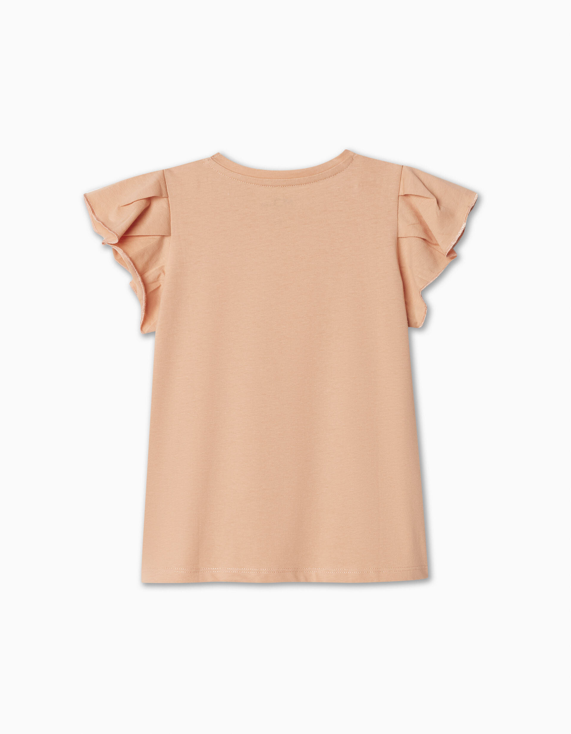 Comprar Online Ruffled T-shirt, Girl, Light Orange