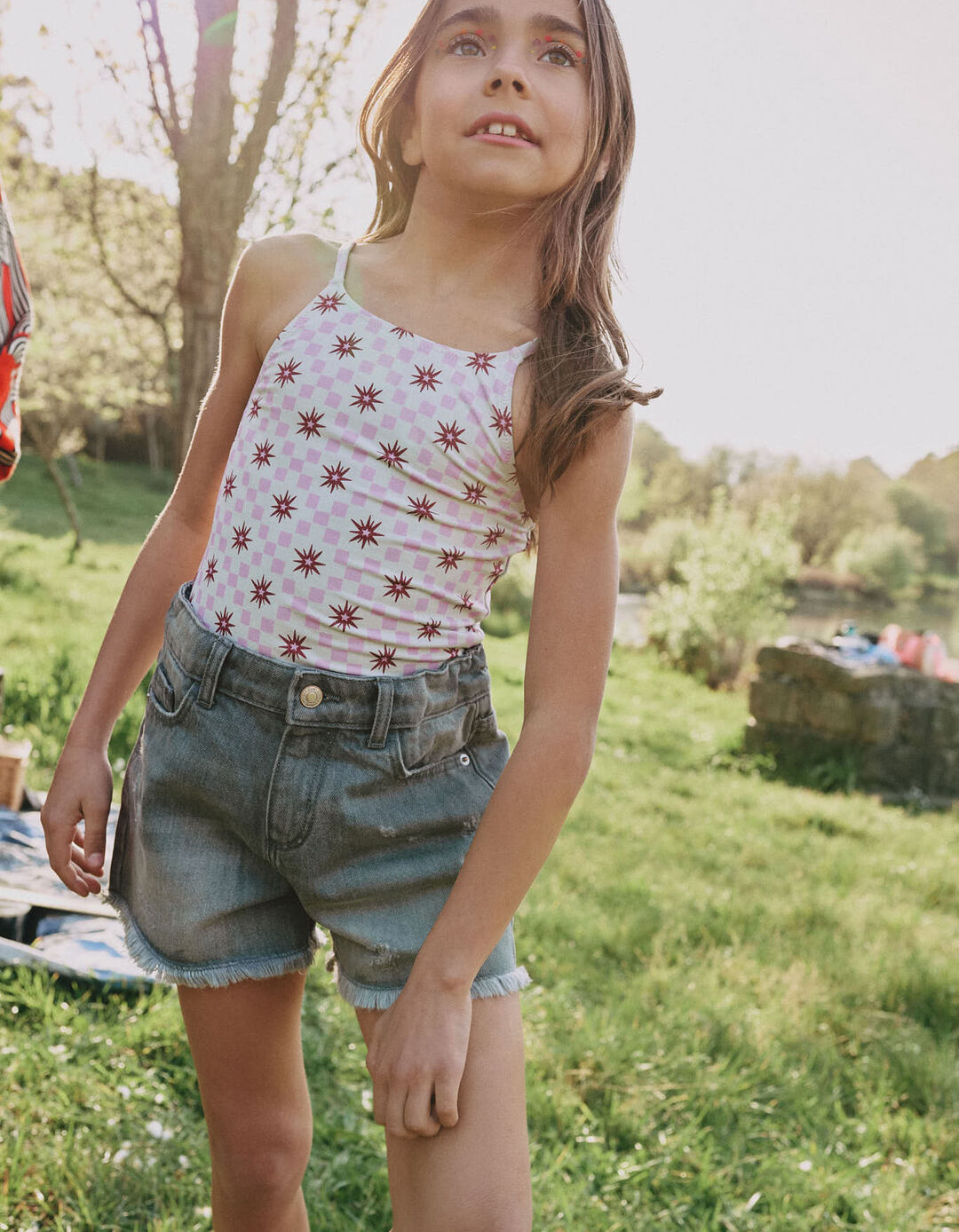 Cal&ccedil;&otilde;es de Ganga, Menina, Cinzento Claro